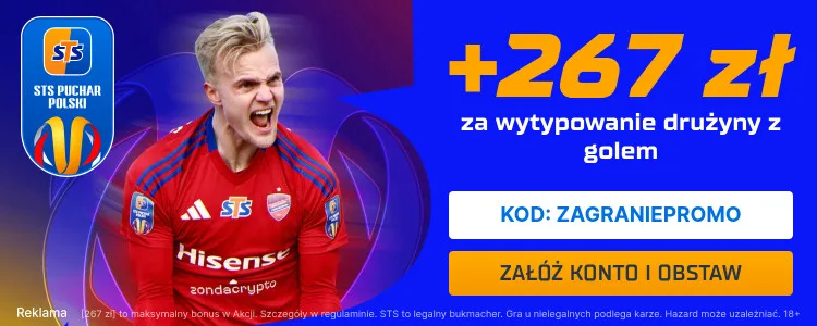 STS baner na drużynę z golem w Pucharze Polski