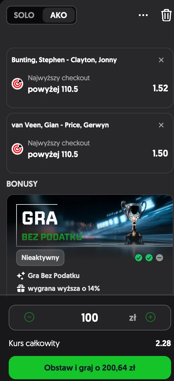 kupon totalbet darts