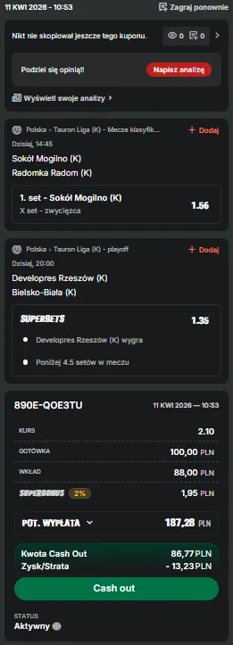 superbet-kupon-double-developres-rzeszow-bks-bielsko-biala-sokol-mogilno-radomka-radom