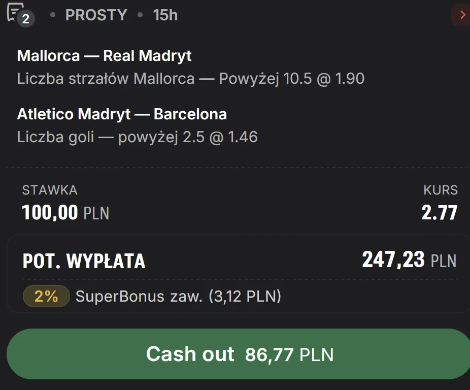 propozycja kuponu Superbet