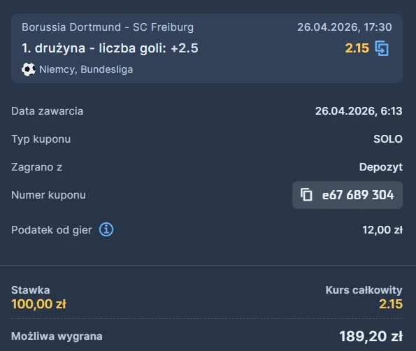 Kupon STS Bundesliga