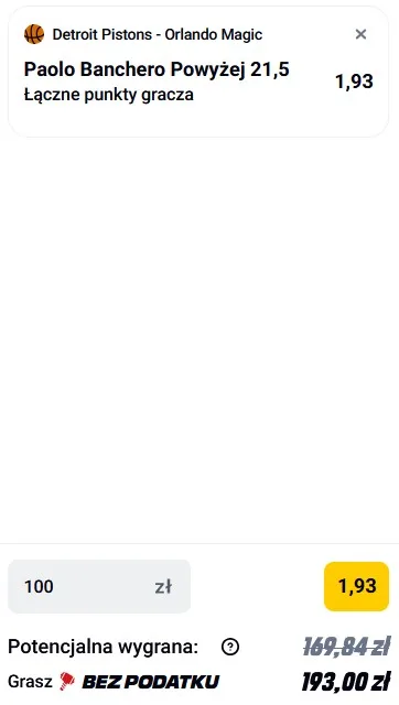 Kupon NBA w Betclic w dniu 29.04