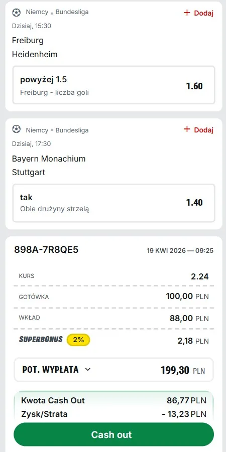 Kupon Superbet 19.04.