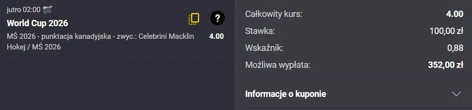 Fortuna Celebrini zawodnik