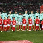Drużyna Austrii przed meczem