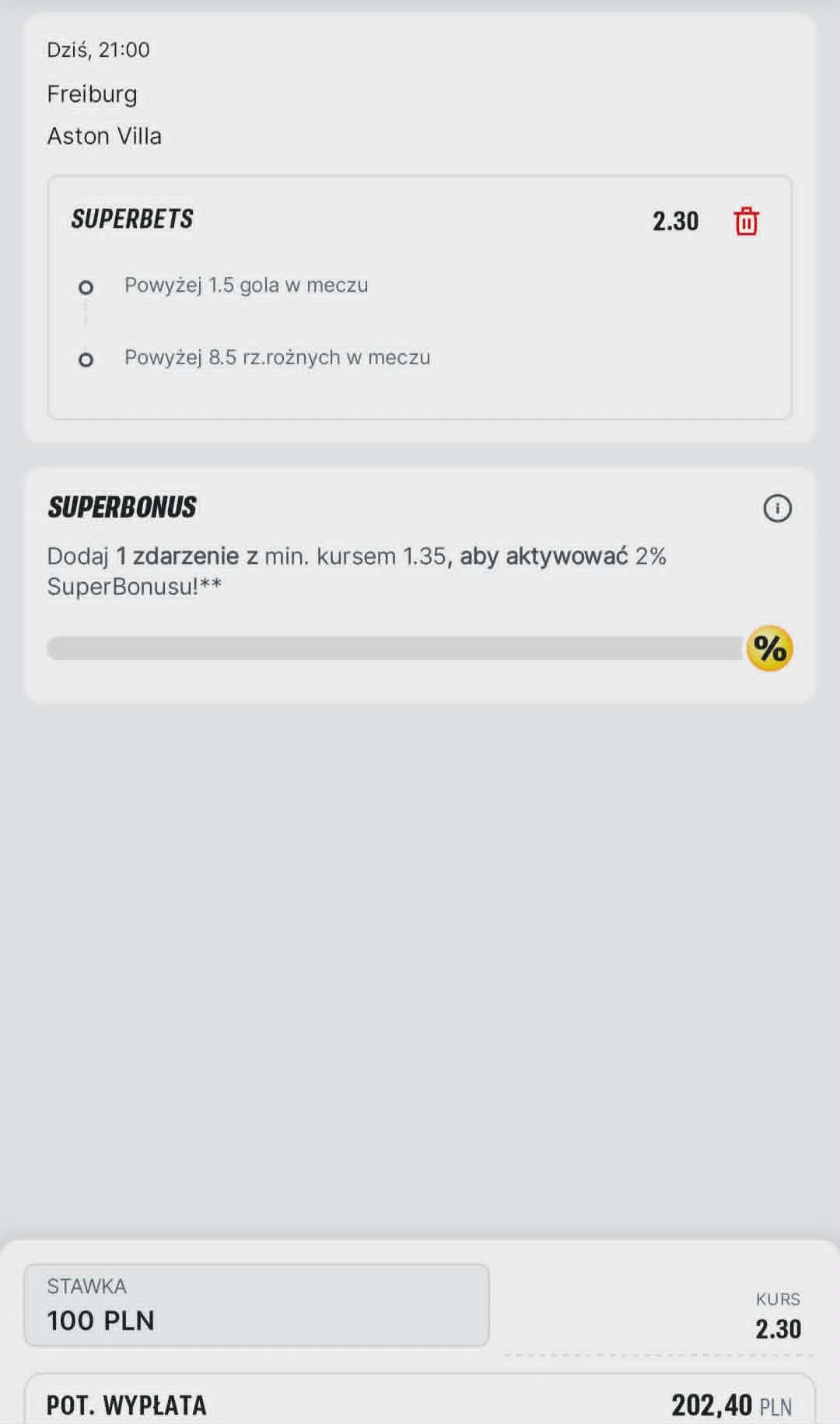 Kupon solo Liga Europy, 20.05.2026