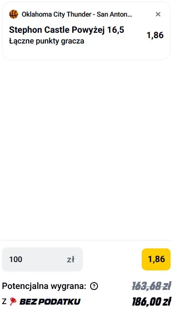 Kupon NBA w Betclic w dniu 18.05.2026