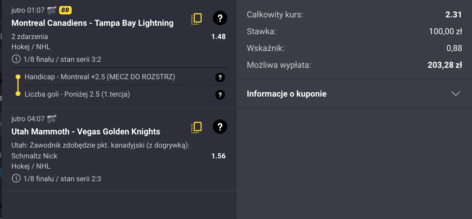 kupon fortuna nhl