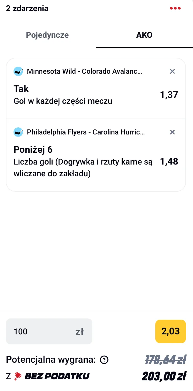 kupon betclic nhl