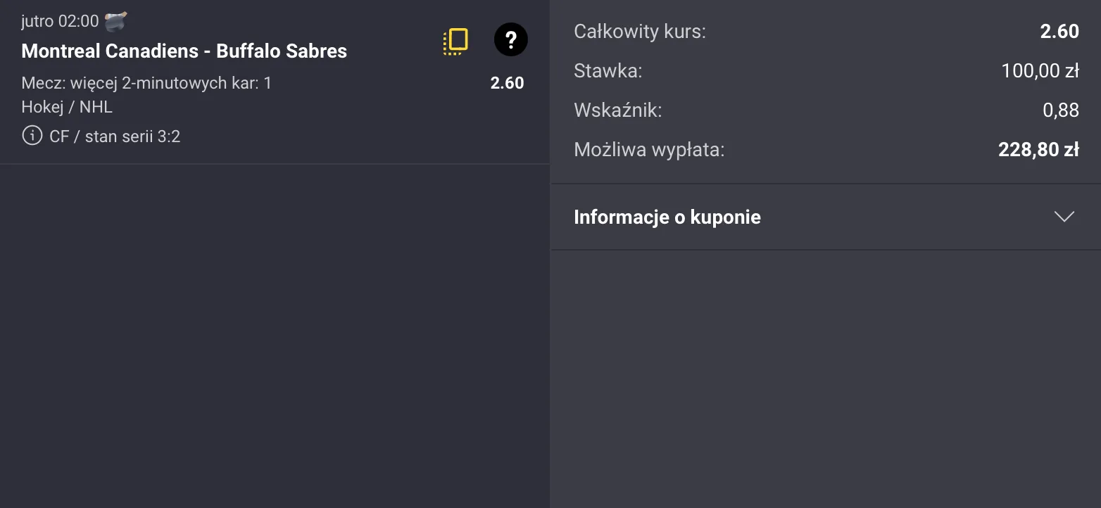 kupon fortuna nhl