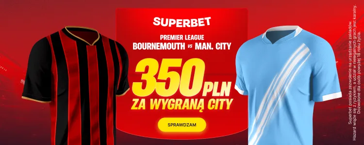 Superbet baner na Bournemouth - Man City