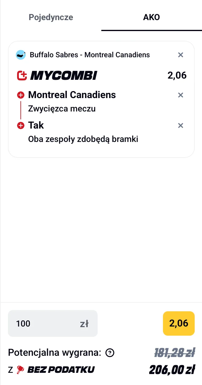kupon betclic nhl