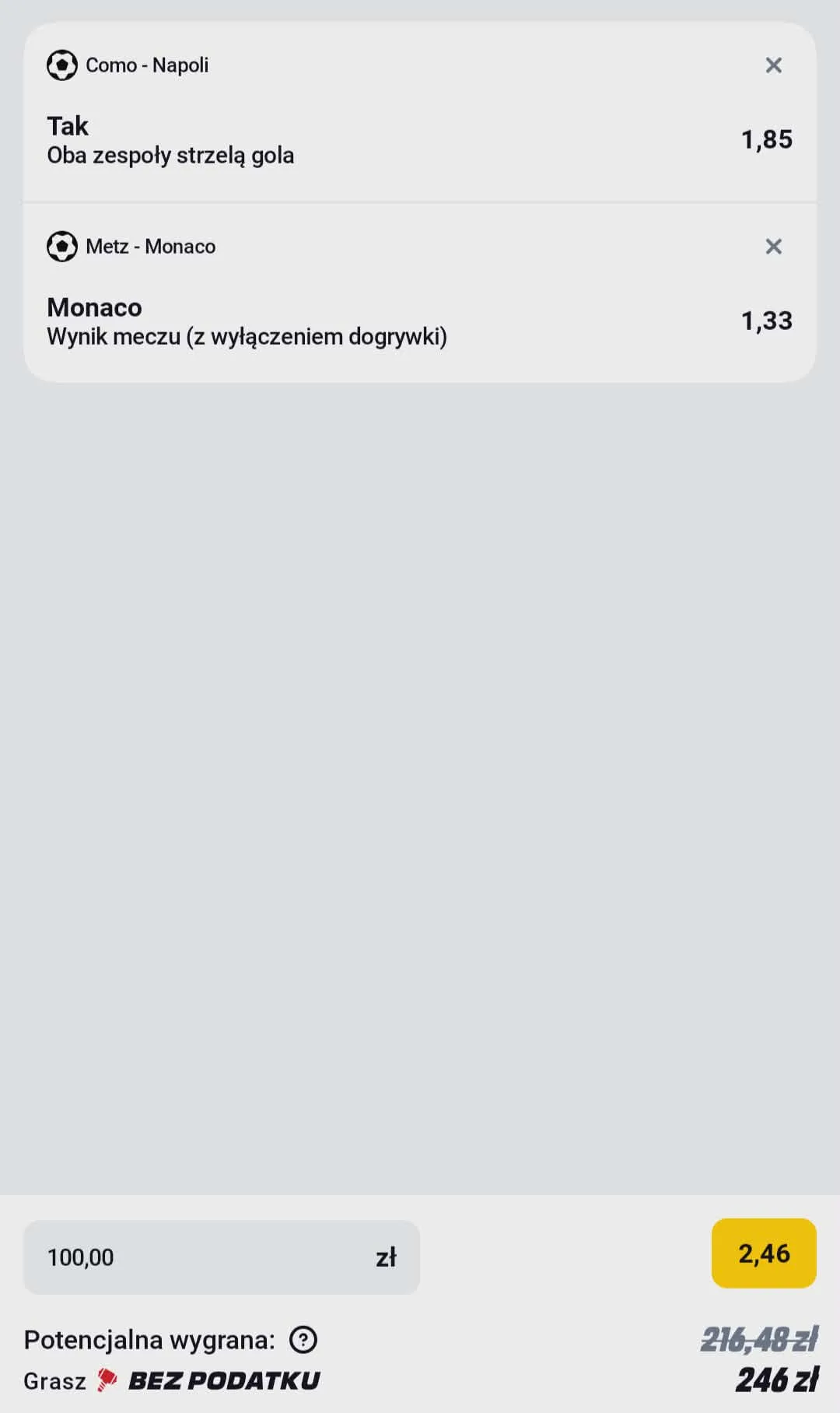 Kupon double Ligue 1, Serie A, 02.05.2026