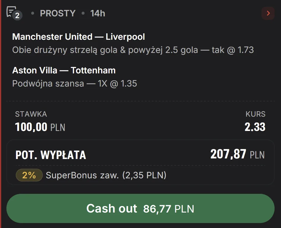 propozycja kuponu Superbet