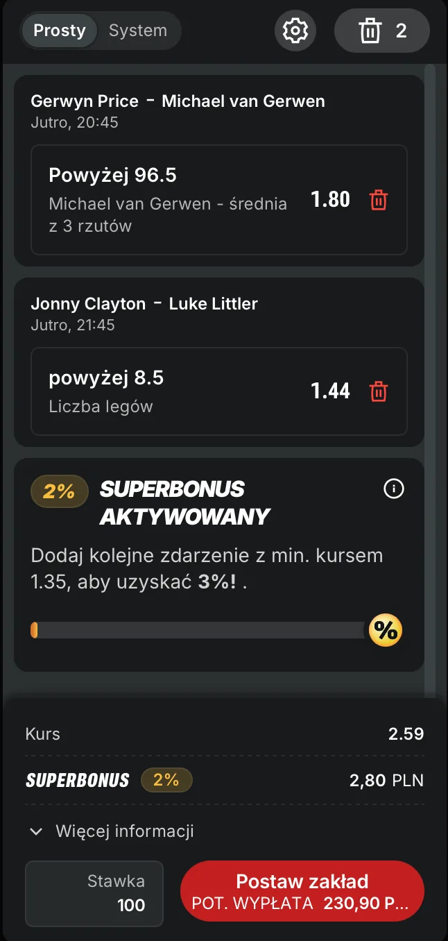 kupon darts