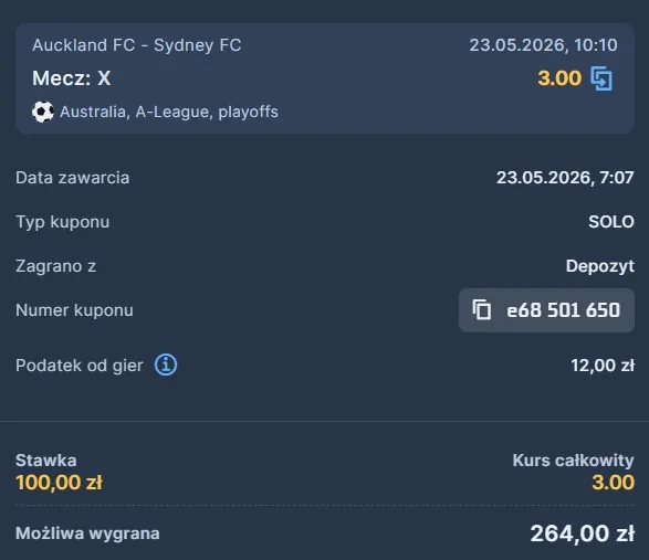 Kupon STS Australia 23.05.