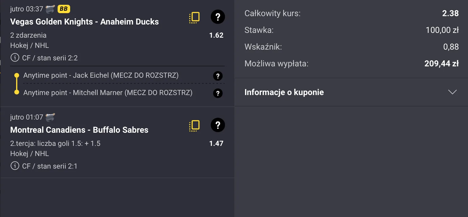 kupon fortuna nhl