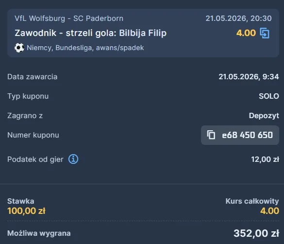 Kupon STS Bundesliga