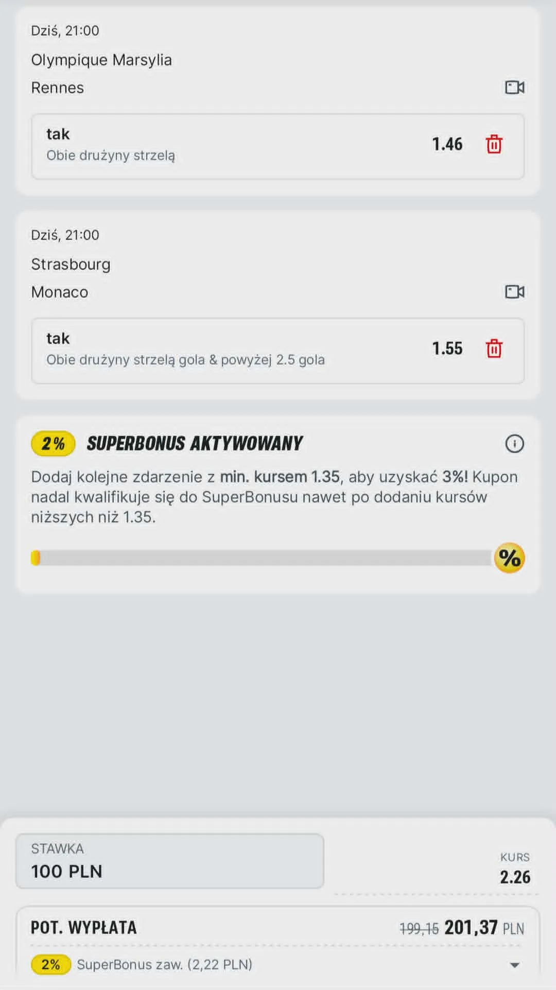 Kupon double Ligue 1, 17.05.2026