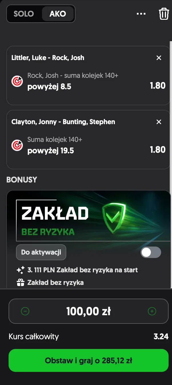kupon darts totalbet