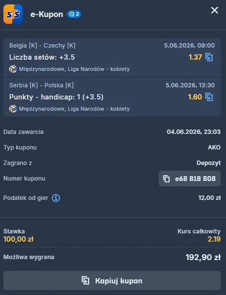 double-kupon-sts-liga-narodow-kobiet-siatkowka-belgia-czechy-serbia-polska
