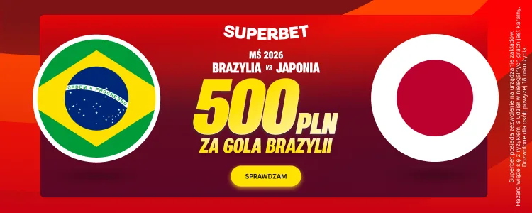 Superbet baner na Brazylia - Japonia