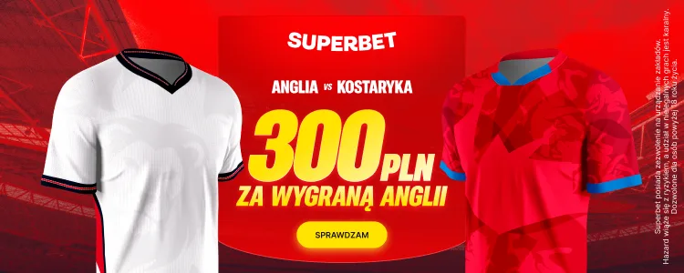 Superbet baner na Anglia - Kostaryka