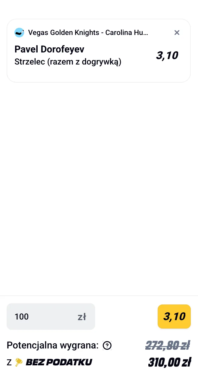 betclic kupon nhl