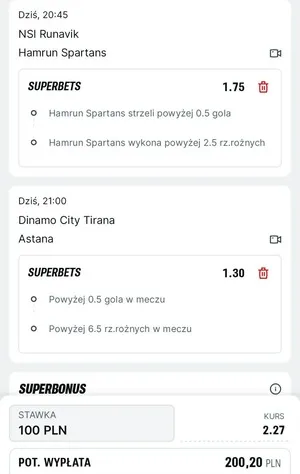 Kupon Superbet Zagranie