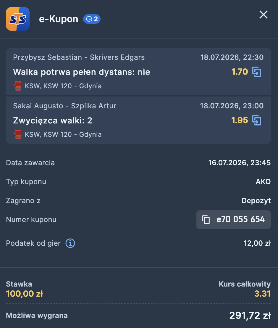 KSW 120 kupon