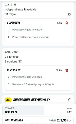 Kupon Superbet Zagranie