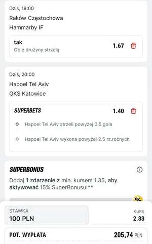 Kupon Superbet Zagranie