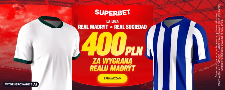 Superbet baner na Real Madryt - Real Sociedad