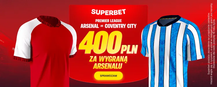 Superbet baner na Arsenal - Coventry