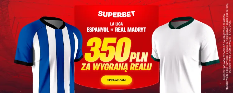 Superbet baner na Espanyol - Real Madryt