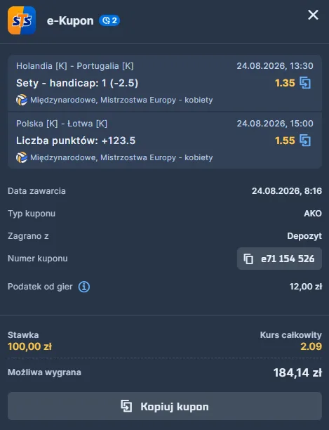 kupon-sts-double-siatkowka-polska-lotwa-holandia-portugalia