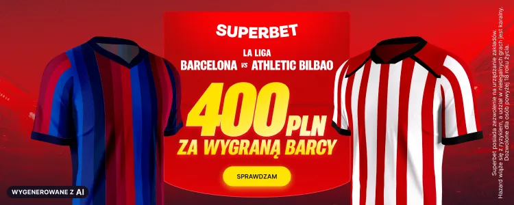 Superbet baner na FC Barcelona - Athletic Bilbao