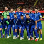 Drużyna Serbii przed meczem