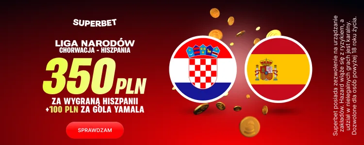 Superbet baner na Chorwacja - Hiszpania