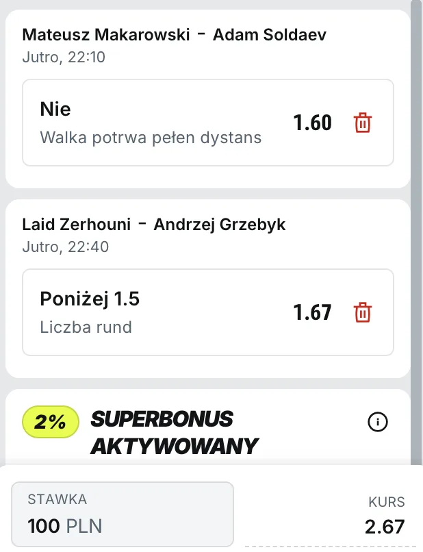 Superbet kupon na KSW 122