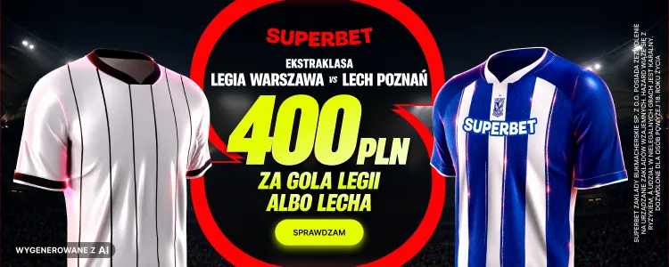 Superbet baner na Legia - Lech