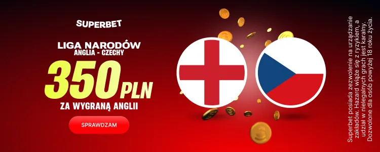 Superbet baner na Anglia - Czechy