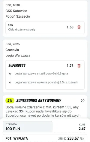 Kupon Superbet Zagranie